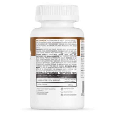 Caffeine - Cofeina 200mg 200 Tablete, OstroVit Caffeine - Cofeina Beneficii: ajuta la accelerarea metabolismului, stimuleaza, ad