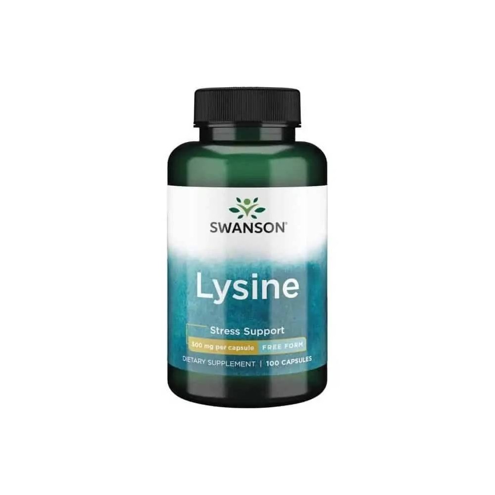 Swanson L-Lysine - 500mg Free-Form - 100 capsule Beneficii L-Lizina: ajuta la producerea de enzime, hormoni si anticorpi, compon Swanson L-Lysine - 500mg Free-Form - 100 capsule Beneficii L-Lizina: ajuta la producerea de enzime, hormoni si anticorpi, compon