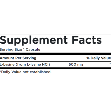 Swanson L-Lysine - 500mg Free-Form - 100 capsule Beneficii L-Lizina: ajuta la producerea de enzime, hormoni si anticorpi, compon