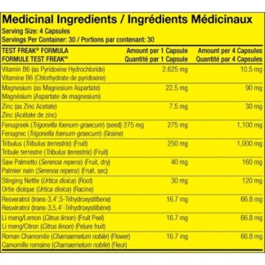 PHARMA FREAK Test Freak - 120 Capsule Beneficii Test Freak- un stimulent natural unic, stimuleaza producerea testosteronului, cr