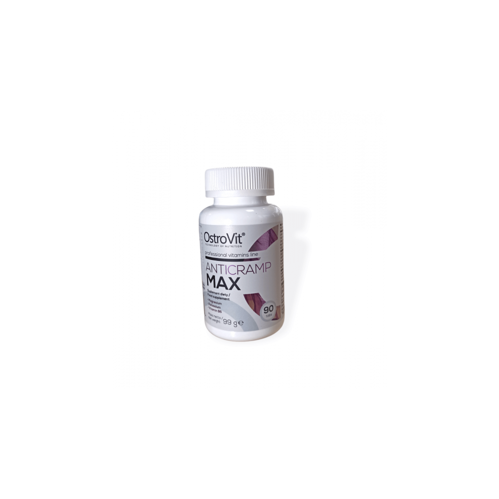 OstroVit Anti Cramp Max Magnesium - 90 Tablete Beneficii Anti Cramp: are un efect pozitiv asupra sistemului nervos, contribuie l