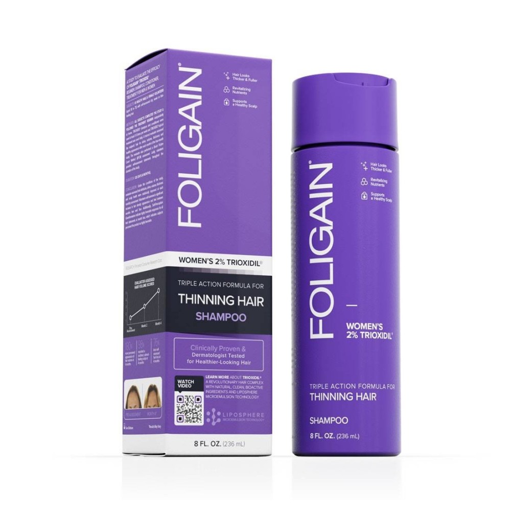 FOLIGAIN Sampon pentru regenerarea parului pentru femei 2% Trioxidil® (8oz) 236ml Minoxidil este dovedit clinic pentru a regener FOLIGAIN Sampon pentru regenerarea parului pentru femei 2% Trioxidil® (8oz) 236ml Minoxidil este dovedit clinic pentru a regener