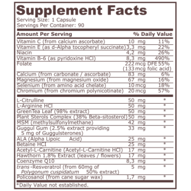 Pure Nutrition Heart Support (Suport pentru inima) - 90 Capsule Beneficii HEART SUPPORT: ajuta la imbunatatirea functionarii sis