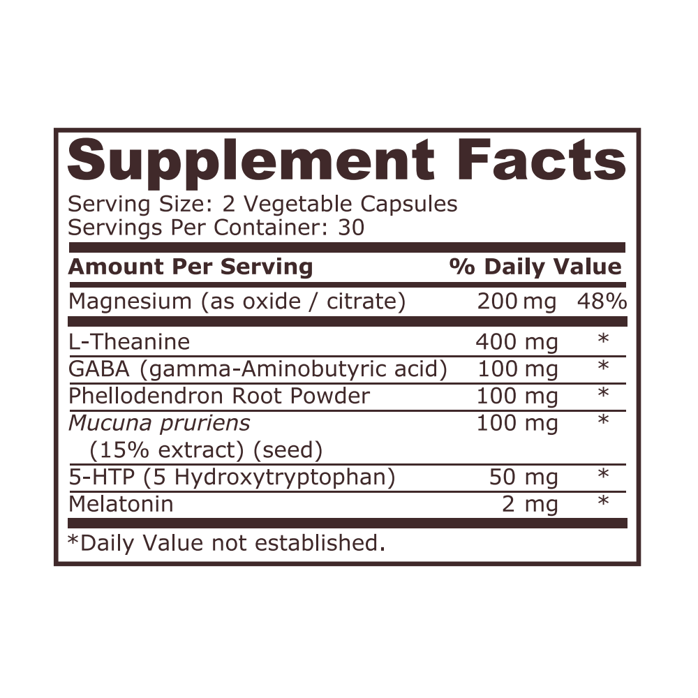 Pure Nutrition Sleep formula (formula pentru somn odihnitor) - 60 capsule Beneficii Sleep formula: formula complexa de somn, red