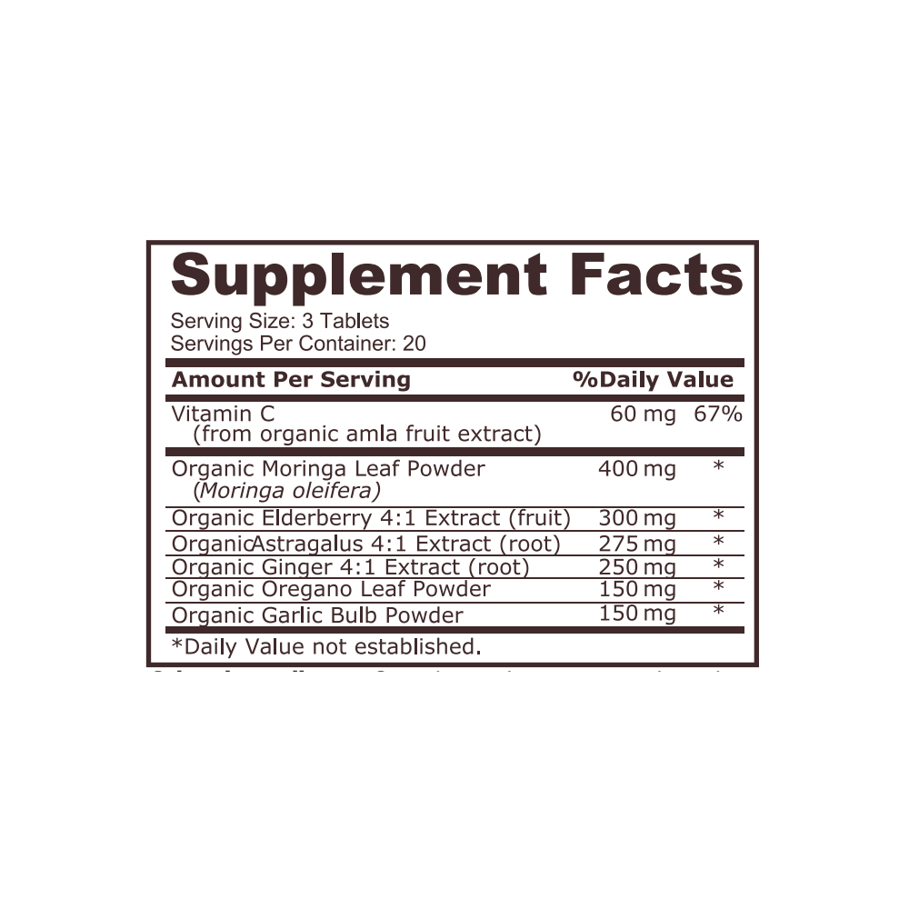 Pure Nutrition Organic Immune (pentru imunitate) - 60 Tablete Beneficii ORGANIC IMMUNE: formula bio complexa care te protejeaza 