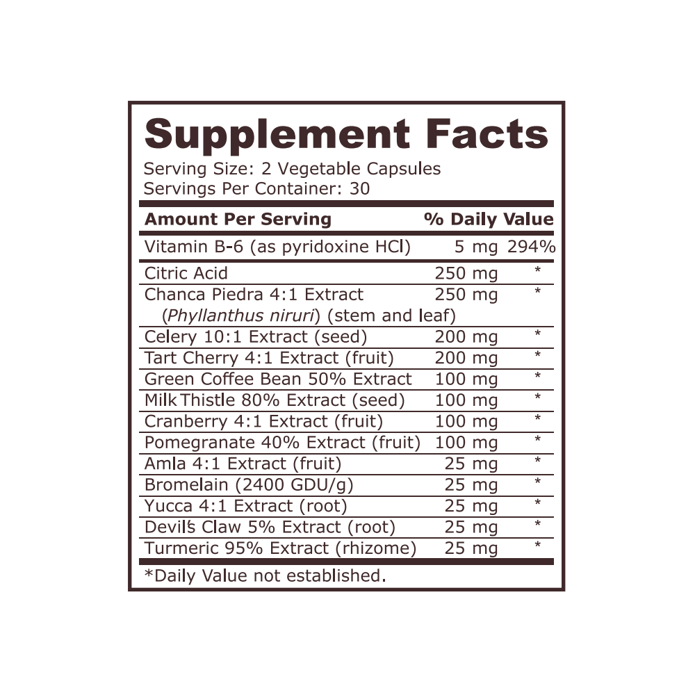 Pure Nutrition Uric Acid Formula - 60 Capsule Beneficii Formula Acid Uric: sprijină metabolismul sănătos al acidului uric, promo