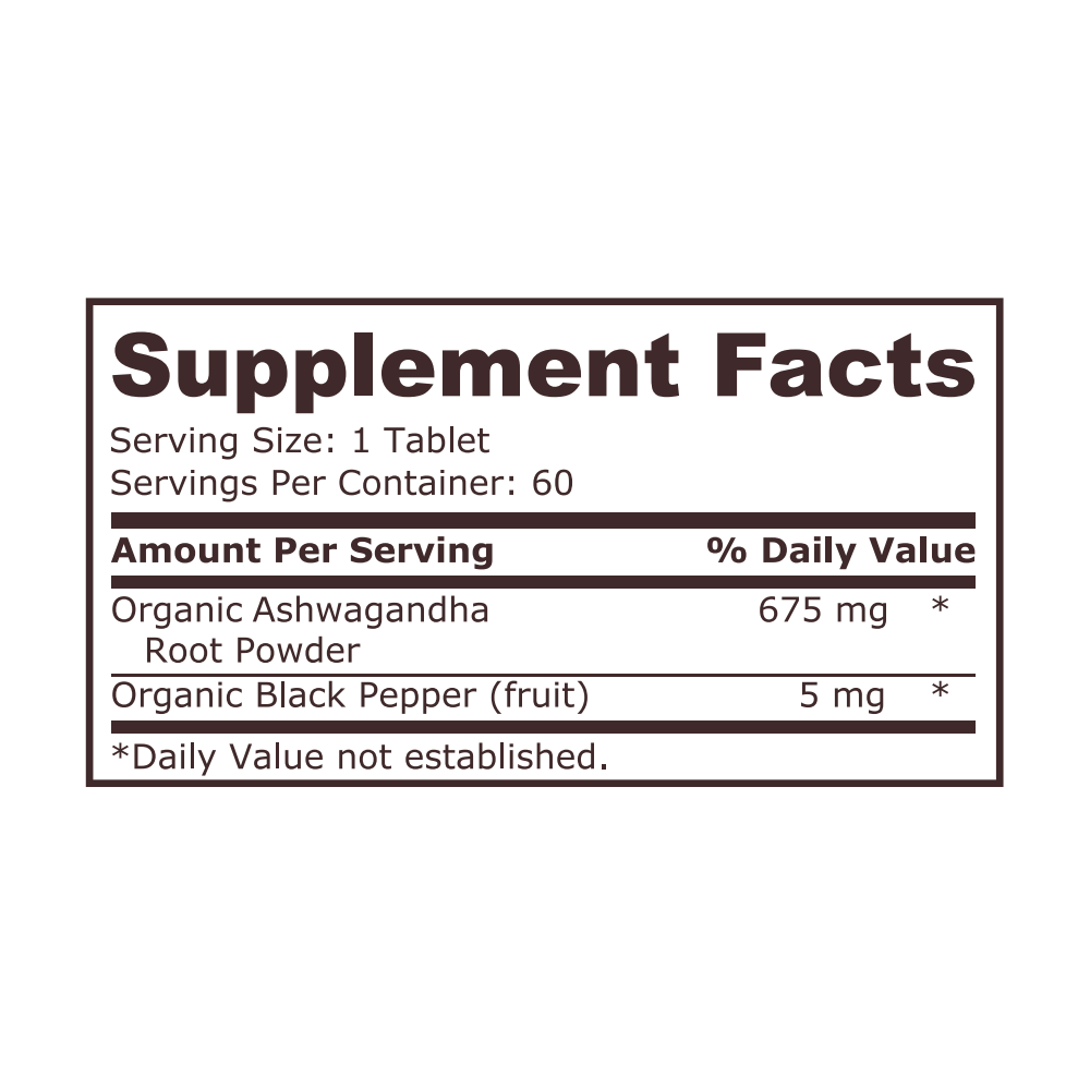 Pure Nutrition Ashwagandha Organic - 60 Tablete Beneficiile suplimentarii Ashwagandha: sprijinirea gestionarii sanatoase a stres