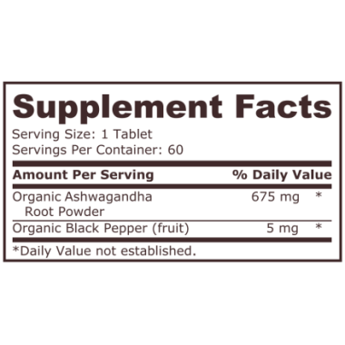 Pure Nutrition Ashwagandha Organic - 60 Tablete Beneficiile suplimentarii Ashwagandha: sprijinirea gestionarii sanatoase a stres