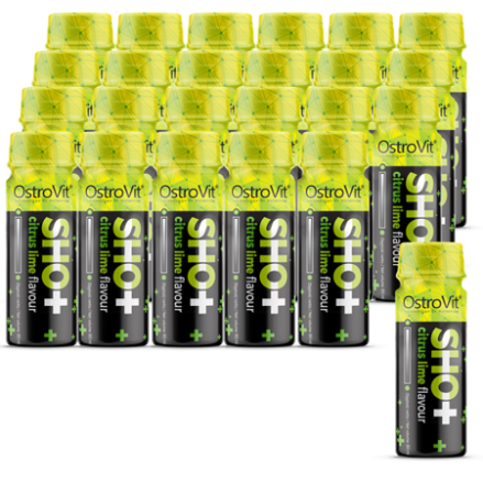 Ostrovit PreWorkout Shot (pentru antrenament si exercitii) - 24x80 ml Beneficii PreWorkout Shot: pompa musculara uimitoare pentr