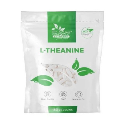L-Theanine - L-Teanina 200mg 180 Tablete, Raw Powders L-Theanine Beneficii: induce relaxarea fără somnolență, diminuarea simptom