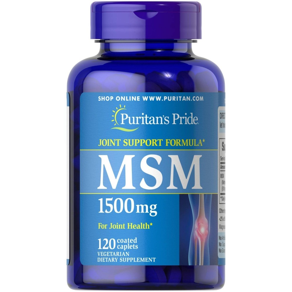 PURITAN'S PRIDE MSM 1500mg - 120 Capsule Beneficii MSM: ajuta in reducerea durerilor in artrita reumatoida, osteoartrita, spondi PURITAN'S PRIDE MSM 1500mg - 120 Capsule Beneficii MSM: ajuta in reducerea durerilor in artrita reumatoida, osteoartrita, spondi
