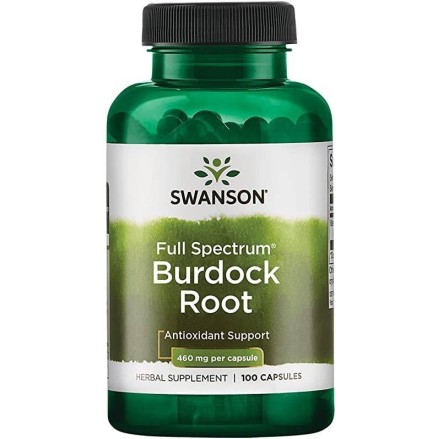 Swanson Burdock Root (Radacina de brusture) 460mg - 100 Capsule Beneficii Burdock Root (Radacina de brusture): puternic antioxid