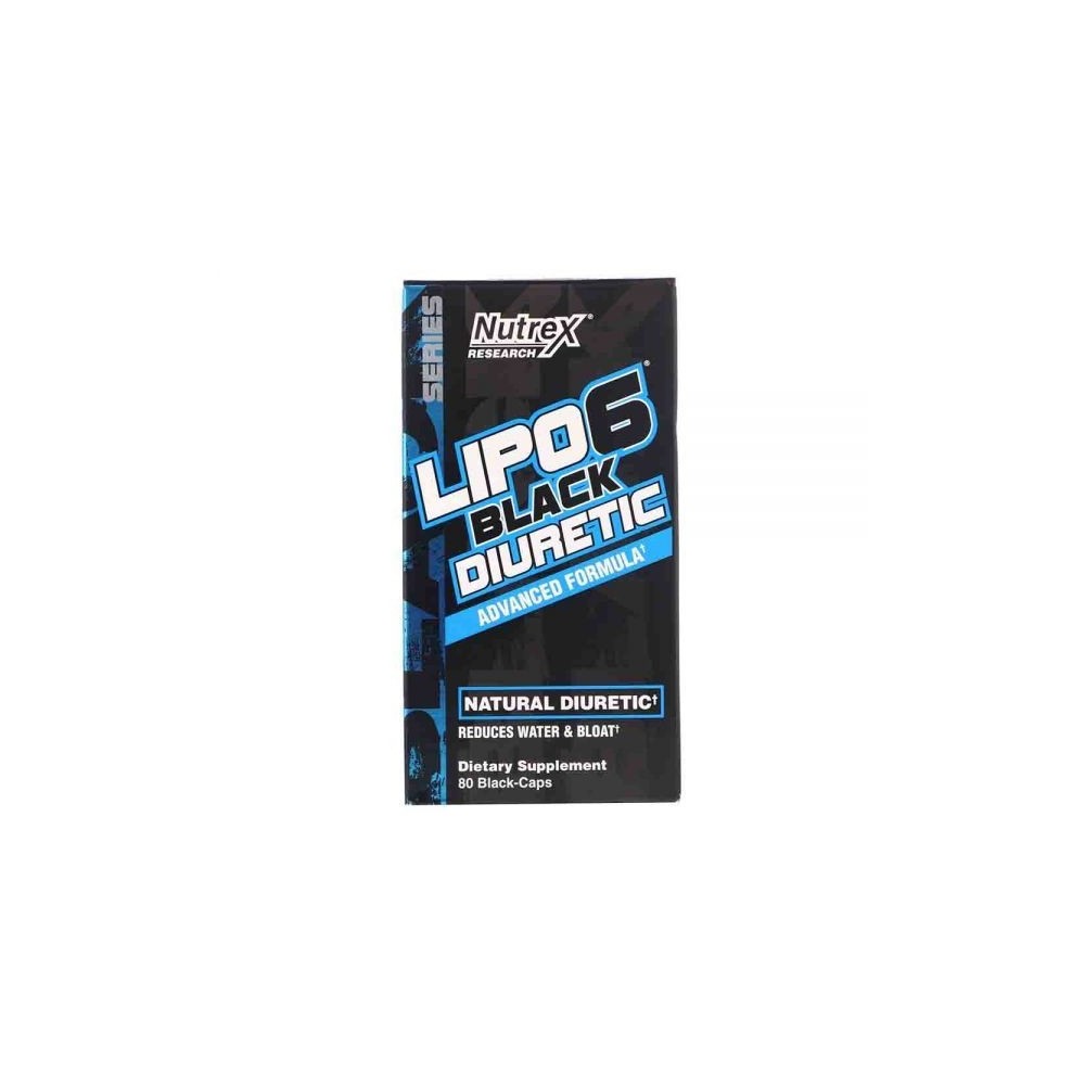 Nutrex Lipo-6 Black Diuretic - 80 Capsule Beneficii Lipo-6 Black Diuretic- diuretic complet natural, ajuta la eliminarea excesul