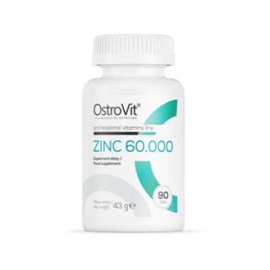 OstroVit Zinc 60.000 - 90 Tablete Beneficii Zinc 60.000: reglarea proceselor metabolice si a activitatii enzimelor din organism,