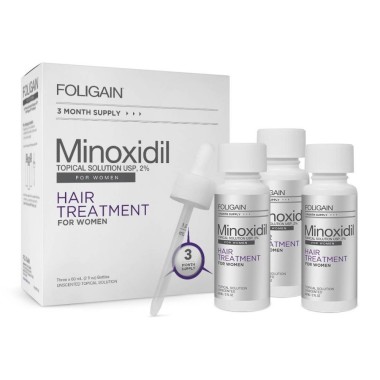 FOLIGAIN MINOXIDIL 2%, Regenerarea parului pentru femei tratament, 3 luni FOLIGAIN MINOXIDIL 2% Tratament pentru regenerarea par