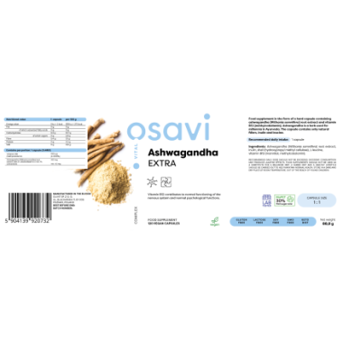 Osavi Ashwagandha Extra, 450mg - 120 Capsule Beneficii Ashwagandha Extra: ashwagandha are proprietati adaptogene, ashwagandha sp