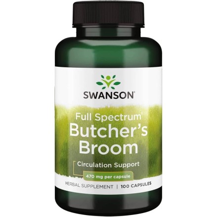 Swanson Butcher's Broom - Matura macelarului 470mg 100 Capsule Beneficii Radacina din matura macelarului: folosita in mod tradit