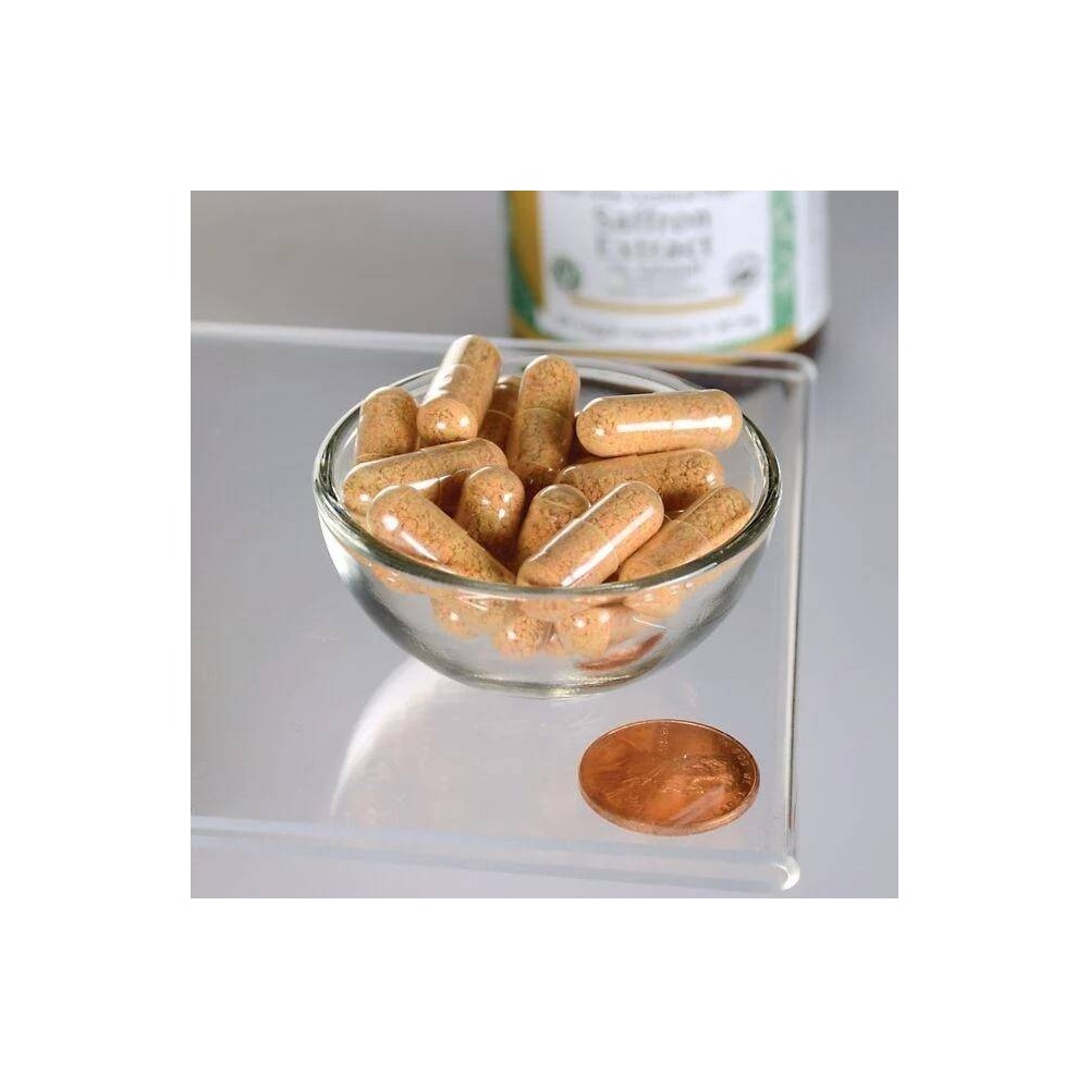 Swanson Saffron Extract 2% Safranal, 30mg - 60 Capsule Beneficii Sofran: promoveaza o stare de spirit buna si echilibrul mental,