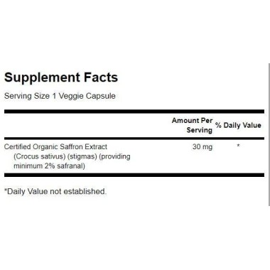 Swanson Saffron Extract 2% Safranal, 30mg - 60 Capsule Beneficii Sofran: promoveaza o stare de spirit buna si echilibrul mental,