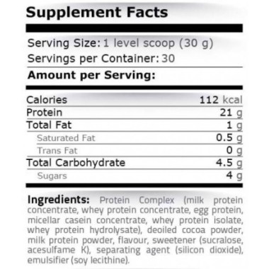 Pure Nutrition USA Protein Complex 908 grame Beneficii Protein Complex: 6 surse de proteina, 2 tipuri de proteina din zer cu abs