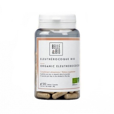 Belle&Bio Eleutherococcus Organic 200 mg - 120 Capsule Beneficii Eleuterococ: cresterea energiei si reducerea oboselii, imbunata