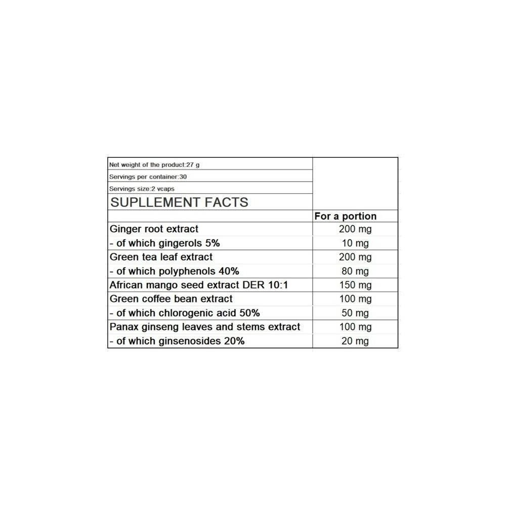 OstroVit Fat Burner VEGE 60 Capsule (Arzator de grasimi vegan) Proprietati si Beneficii OstroVit Fat Burner Vege: produs in caps