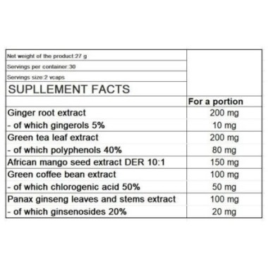 OstroVit Fat Burner VEGE 60 Capsule (Arzator de grasimi vegan) Proprietati si Beneficii OstroVit Fat Burner Vege: produs in caps