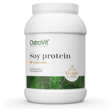 OstroVit Soy Protein VEGE 700 g Beneficii Soy Protein: continut ridicat de proteine, sursa de aminoacizi ramificati BCAA, actiun