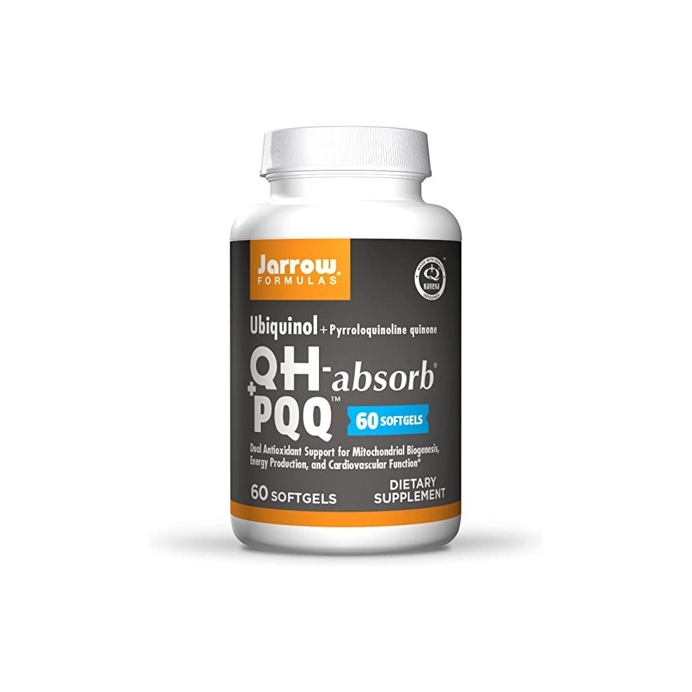 Jarrow Formulas Ubiquinol QH-absorb + PQQ - 60 Capsule Beneficii Ubiquinol QH-absorb + PQQ- combina forma redusa, activa, antiox