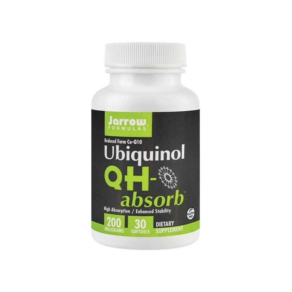 Jarrow Formulas Ubiquinol QH-absorb - 200mg - 30 Capsule Beneficii Ubiquinol QH-absorb: sustine functia cardiovasculara, prezint Jarrow Formulas Ubiquinol QH-absorb - 200mg - 30 Capsule Beneficii Ubiquinol QH-absorb: sustine functia cardiovasculara, prezint