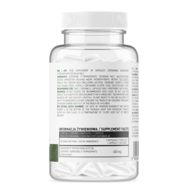OstroVit ATP VEGE 60 Capsule Beneficii ATP VEGE: supliment alimentar modern care asigura organismului dumneavoastra ATP- Adenozi