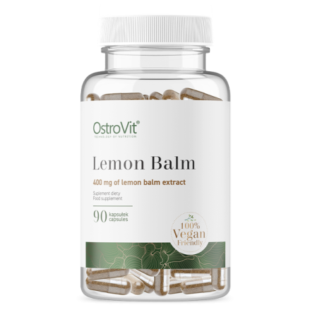 OstroVit Lemon Balm VEGE 90 Capsule (Roinita - frunze de melisa) Beneficii Lemon Balm VEGE: supliment alimentar vegan conceput p