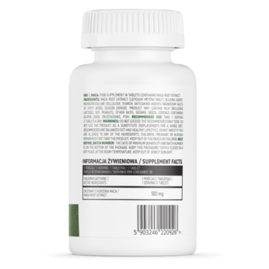 OstroVit Maca 90 Tablete Beneficii Maca: ajuta la cresterea libidoului, benefic in reducerea disfunctiei erectile, benefic in cr