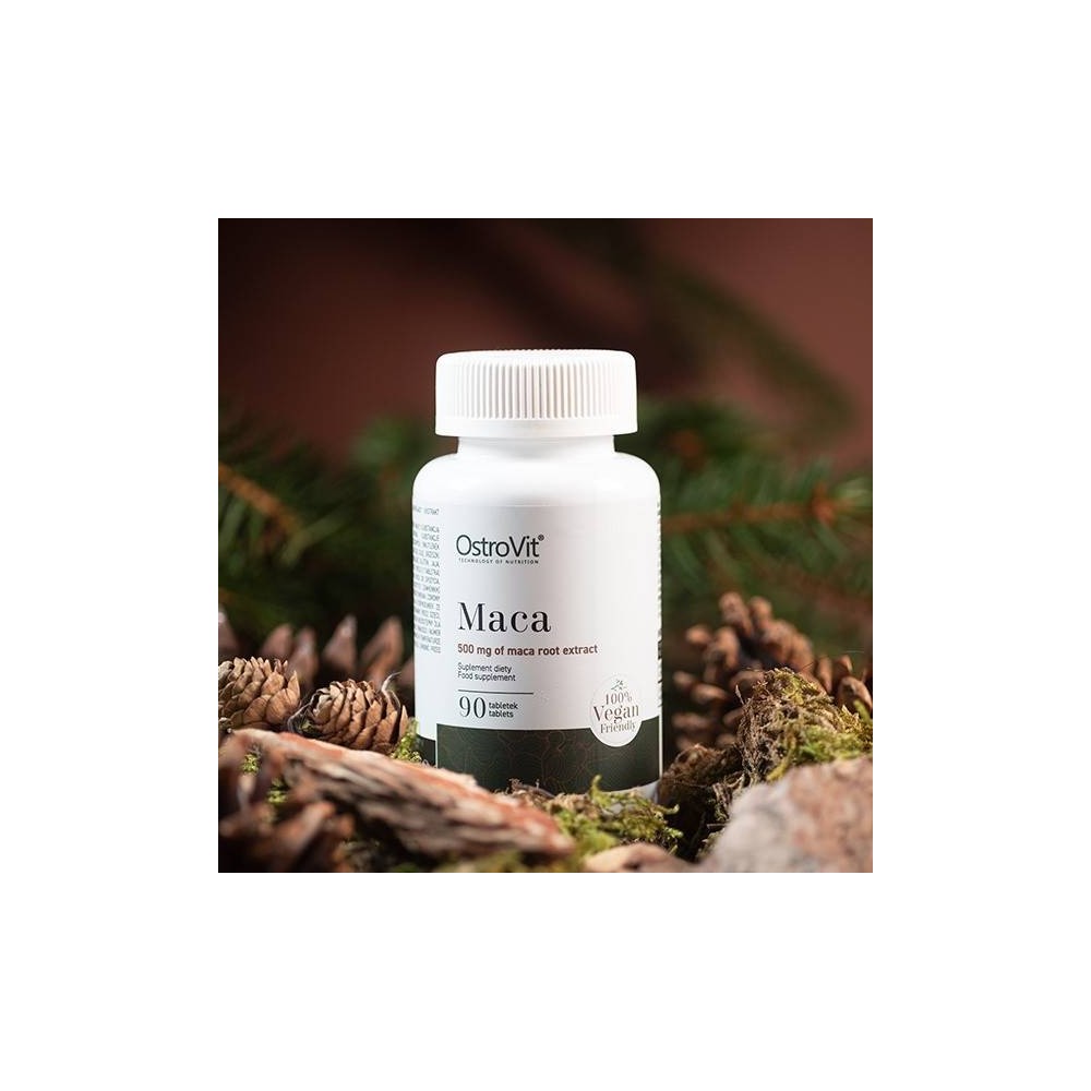 OstroVit Maca 90 Tablete Beneficii Maca: ajuta la cresterea libidoului, benefic in reducerea disfunctiei erectile, benefic in cr