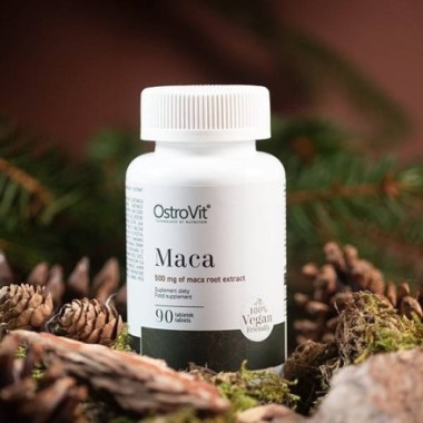OstroVit Maca 90 Tablete Beneficii Maca: ajuta la cresterea libidoului, benefic in reducerea disfunctiei erectile, benefic in cr