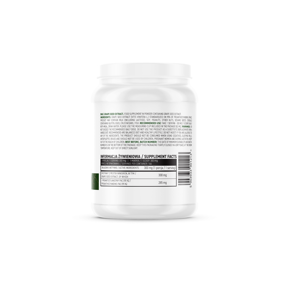 OstroVit Grape Seed Extract 50 g (Extract de samburi de struguri) Beneficii Extract din samburi de struguri: promoveaza sanatate