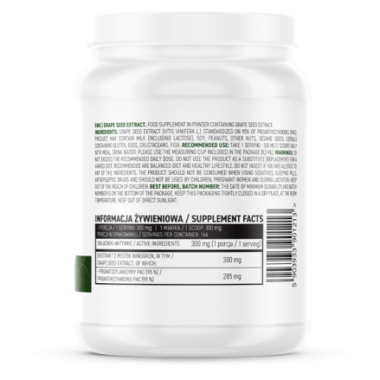 OstroVit Grape Seed Extract 50 g (Extract de samburi de struguri) Beneficii Extract din samburi de struguri: promoveaza sanatate