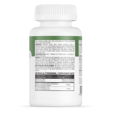 OstroVit Rhodiola Rosea 300 mg - 150 Tablete Beneficii Rhodiola Rosea: poate ajuta la reducerea stresului, poate ajuta la obosea
