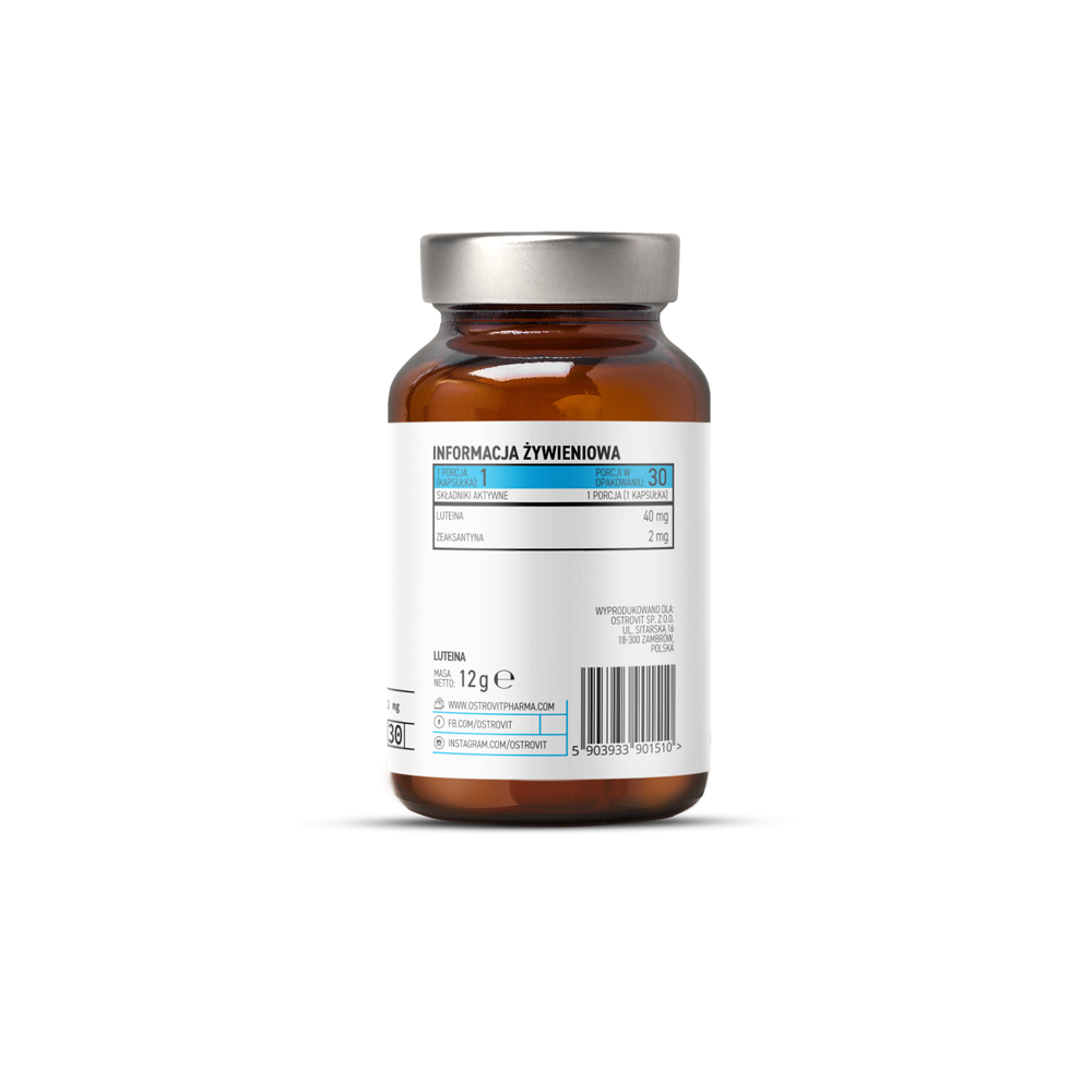 OstroVit Pharma Lutein 30 Capsule Beneficii Luteina: este un supliment alimentar care: suprima inflamatia, apara impotriva radic