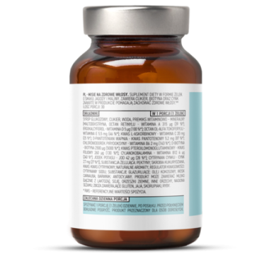 OstroVit Pharma Bears For Healthy Hair 30 gummies (Jeleuri pentru par sanatos) Beneficii: a fost dezvoltat pe baza ingredientelo