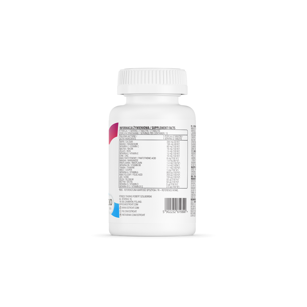 100% Vit&Min 30 Pastile (Multivitamine) OstroVit 100% Vit&amp;Min Beneficii: ofera micronutrientii necesari fiecarui sportiv, aj