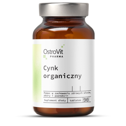 OstroVit Pharma Organic Zinc 90 Tablete Beneficii Zinc: reglarea proceselor metabolice si a activitatii enzimelor din organism, 