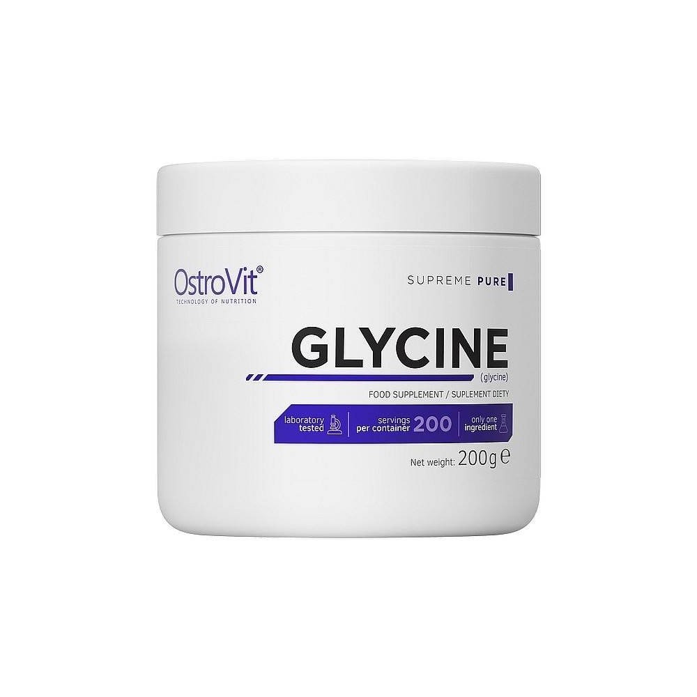 Glicina pudra, Pure Glycine 200 grame, OstroVit Glicina beneficii: va ajuta sa adormiti mai repede, cresteti eficienta somnului,