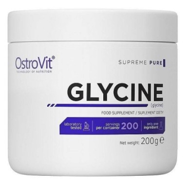 Glicina pudra, Pure Glycine 200 grame, OstroVit Glicina beneficii: va ajuta sa adormiti mai repede, cresteti eficienta somnului,