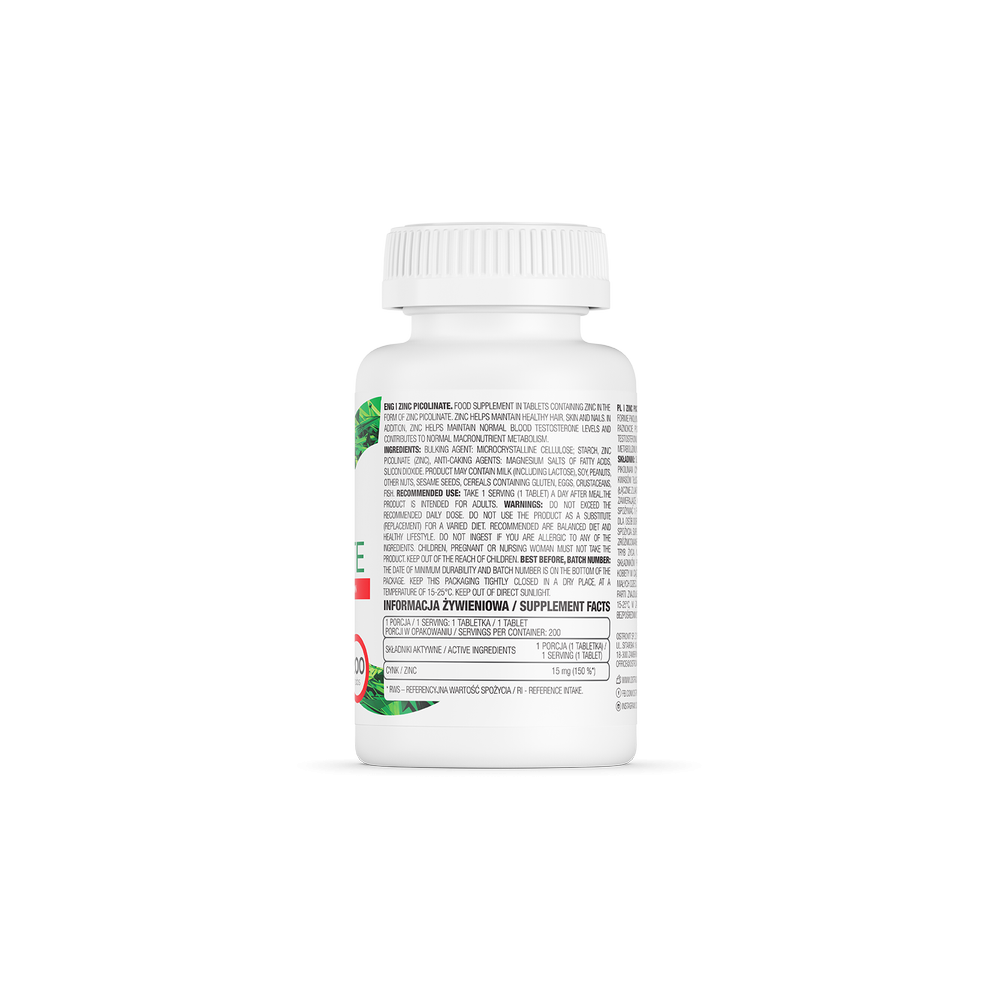 OstroVit Zinc Picolinate 200 Tablete LIMITED EDITION (editie limitata) Beneficii Zinc: se absoarbe usor in organism, imbunatates