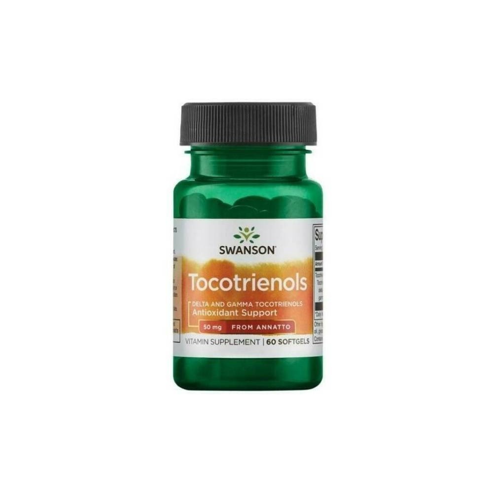 Swanson Tocotrienols - 50mg - 60 Capsule (suport antioxidant) Beneficii Tocotrienols: sustine diviziunea celulara, protejeaza in
