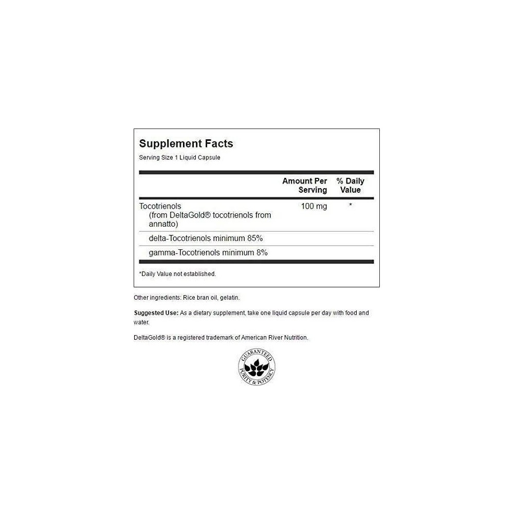 Swanson Tocotrienols - 100mg Double Strength - 60 capsule lichide Beneficii Tocotrienols: sustine diviziunea celulara, protejeaz