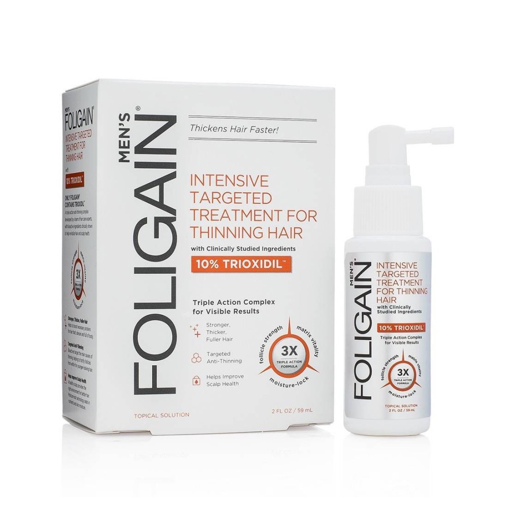 Foligain- Regenare intensiva pentru par subtire pentru barbati cu 10% Trioxidil® 59ml Tratament anti-subtiere par pentru barbati