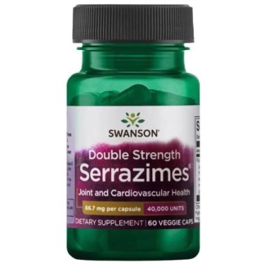 Swanson Serrazimes, 40 000 Units - 60 Capsule Beneficii Serrapeptase: poate ajuta la promovarea sanatatii oaselor si articulatii