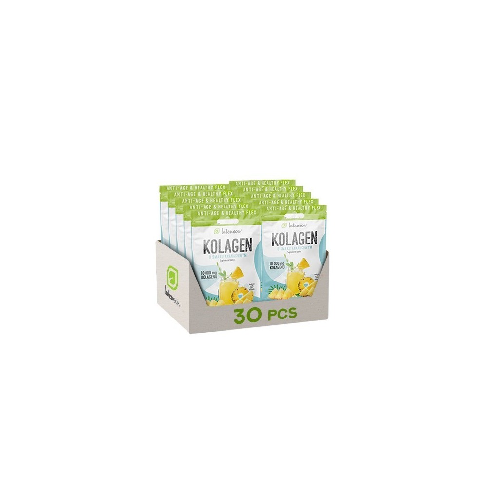 Intenson Colagen hidrolizat 30 pliculete 10.000 mg aroma Ananas Beneficii Colagen Hidrolizat: reduce liniile fine si ridurile, i Intenson Colagen hidrolizat 30 pliculete 10.000 mg aroma Ananas Beneficii Colagen Hidrolizat: reduce liniile fine si ridurile, i